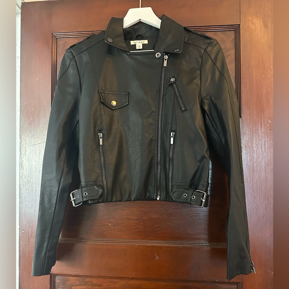 Faux leather jacket